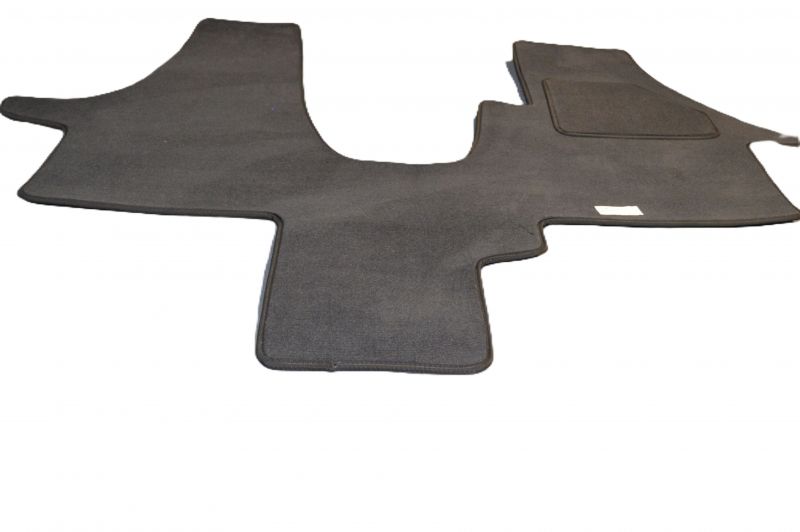 T5/T6 Single pass seat+ rear Kombi mat SWB_Black carpet- black edge 