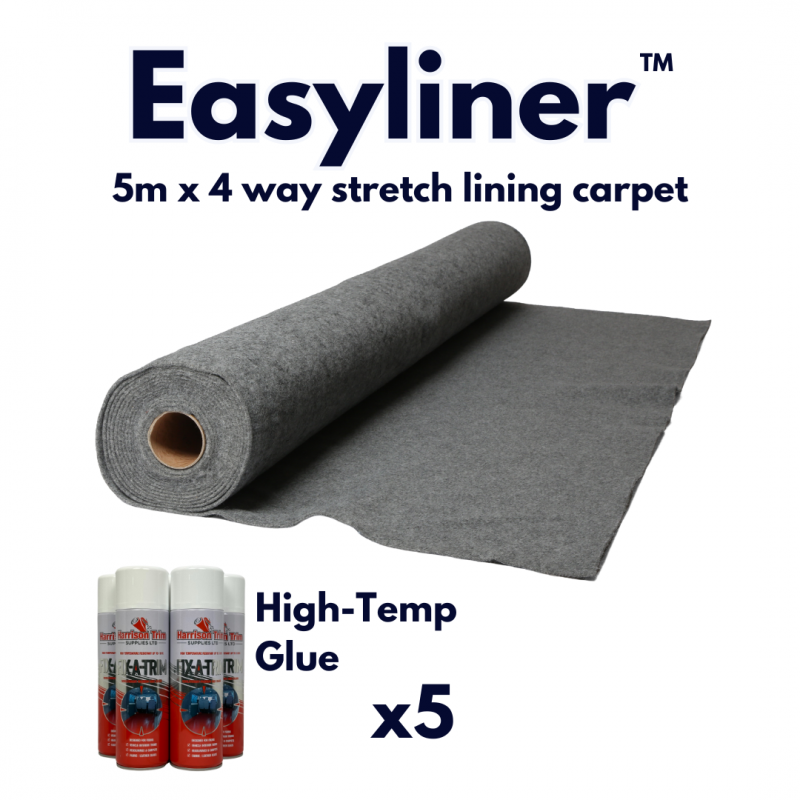 Easyliner Lining Carpet (5m Plus 5 tins  Adheshive